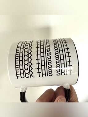 NWT. Fck This Sht Mug Coffee Mug, Hidden Swear Message Mug Funny Coffee Mug